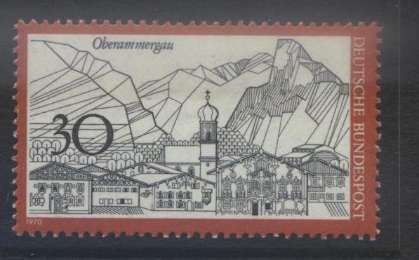 GERMANY. -Scott 1049 -Oberammergau - 1970- MNH - Single 30pf Stamp