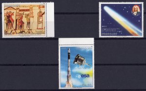 Paraguay 1986 Sc#C641/C643 HALLEY'S COMET SPACE Set (3) MNH