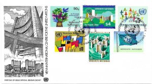 1979 UN FDC, Vienna #1-6, Official Geneva cachet