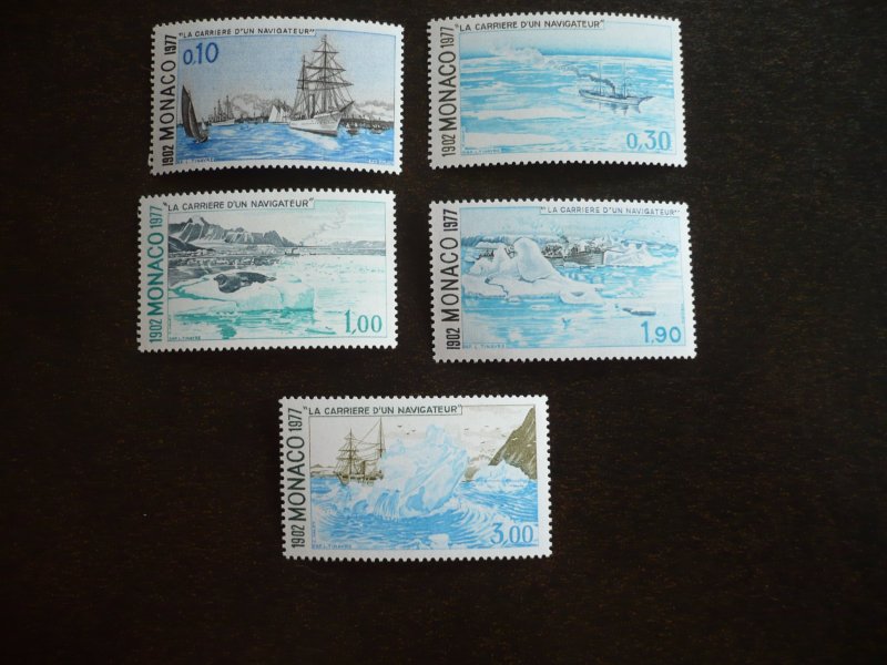 Stamps - Monaco - Scott# 1073,1075,1077,1080-1081 - MNH Part Set of 5 Stamps