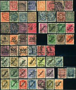 GERMANY #O1-O2 #O4-O32 #O34-O61 Official Stamps Postage Collection Used