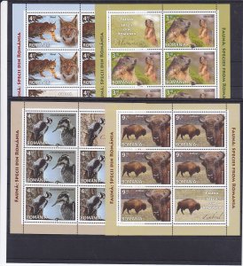 Romania 2013 STAMPS Fauna animals MNH buffalo lynx