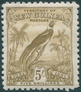 New Guinea 1931 5s olive-brown SG160 unused