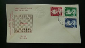 chess 1962 FDC Curacao Dutch Netherlands Antilles