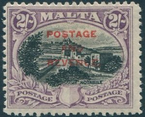 Malta 1928 SG188 2s black and purple Notabile MLH 