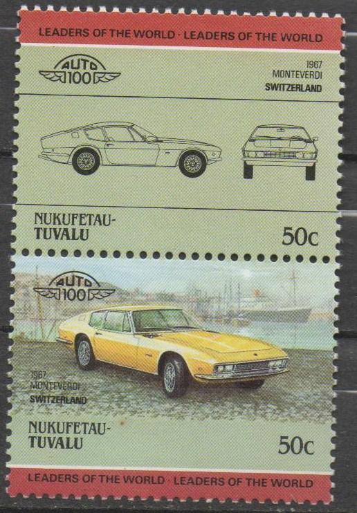 Tuvalu Nukufetau, 50c pair Cars, MNH (A220) 