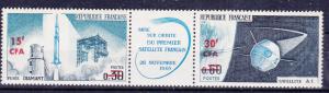 Reunion 359a Mint OG 1966 French Satellite Pair