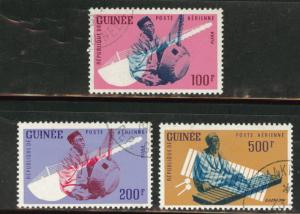 Guinea Scott C32-4 used CTO 1962 Musician stamp set CV$5.75