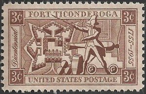 # 1071 MINT NEVER HINGED ( MNH ) FORT TICONDEROGA    