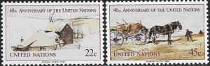 United Nations 1985 NY 40 Anniv of UN SC# 477-478  MNH