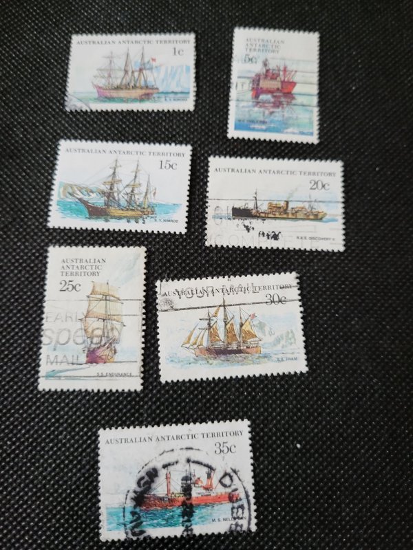 Australian Antarctic Territory, 1971-81 ship set, SCV$7.40