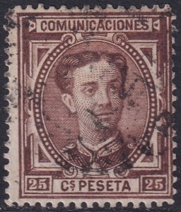 Spain 1876 Sc 225 used