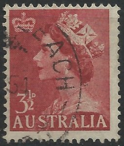 Australia 1956 - Queen Elizabeth 3½d definitive - SG262a used