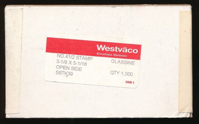 4 Glassine Envelopes, 3 1/4'' x 4 7/8'' - Qty: 1000, GE4