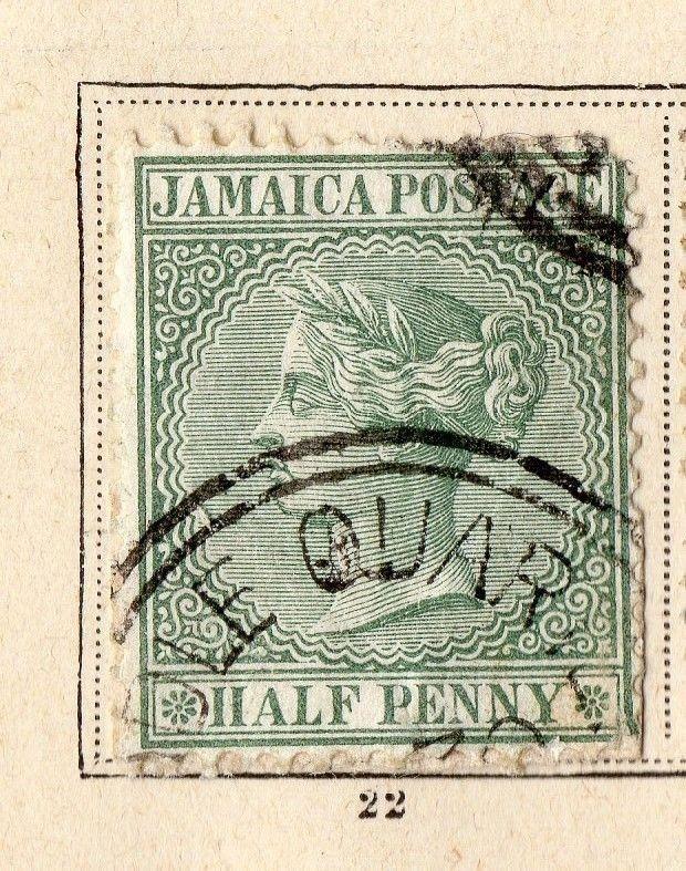 Jamaica 1885-86 Early Issue Fine Used 1/2d. 109854