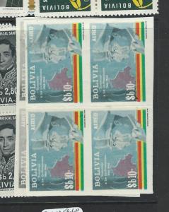 BOLIVIA (P0606B) A/M  SCC259-260 VAR IMPERF     BL OF 4  MNH