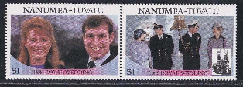 Tuvalu - Nanumea # 67-68, Royal Wedding of 1986, NH