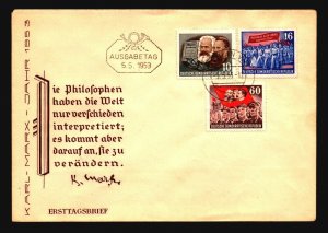 Germany DDR - 3 1953 Cacheted FDC - Z16009