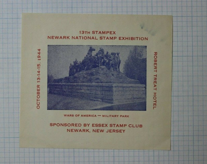 1944 Stampex Expo Wars of America Military Park Philatelic Souvenir Ad