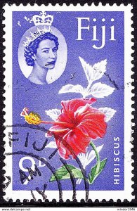 FIJI 1963 QEII 9d Scarlet, Yellow, Green & Ultramarine SG315 FU