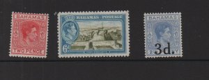 Bahamas 1938-41 SG152b,159, 161 mixture all mounted mint