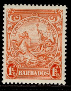 BARBADOS GV SG231da, 1½d orange, M MINT.