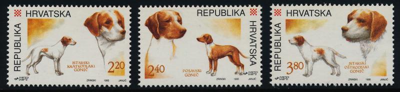 Croatia 233-5 MNH Hunting Dogs