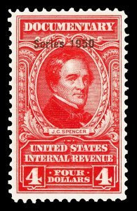 Scott R551 $4.00 1950 Dated Red Revenue Unused VF No Gum Cat $27.50