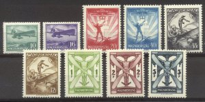 HUNGARY #C26-34 Mint - 1933 Airmail Set
