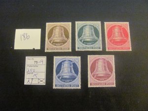 Berlin 1951 Used Signed  Schlegel MI. 75-79 SET VF/XF 200 EUROS  (186)