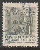 MEXICO 928a, $1Peso 1950 Definitive 2nd Printing wmk 300. USED. F-VF. (1419)