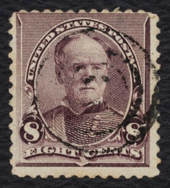 #225 8c William T Sherman, Used [2-Thin on Reverse] **ANY 4=FREE SHIPPING**