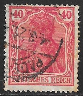 Germany 124: 40pf Germania with imperial crown, used, F