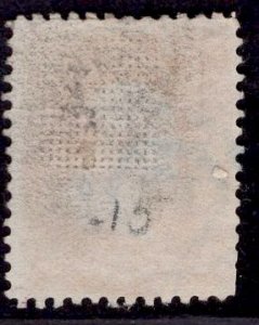 E Grill US Stamp #88 3c Rose Washington E Grill USED SCV $30