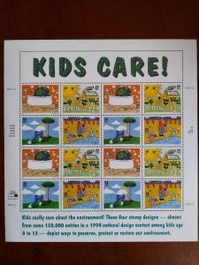 Earth Day Kids Care Mini Sheet #2951-2954