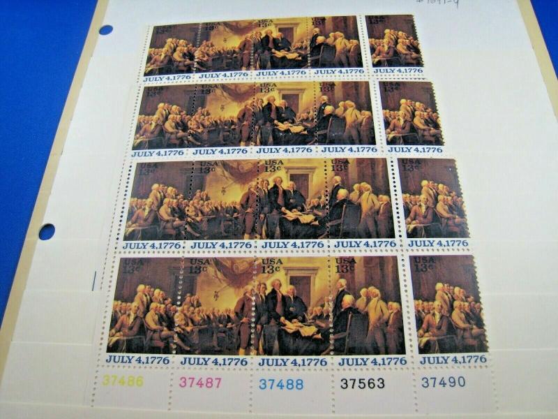 U.S. SCOTT # 1691-1694  -  PLATE BLOCKS of 16  -  LOT OF 3     MNH