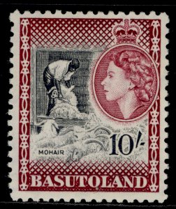 BASUTOLAND QEII SG53, 10s black & maroon, NH MINT. Cat £40.