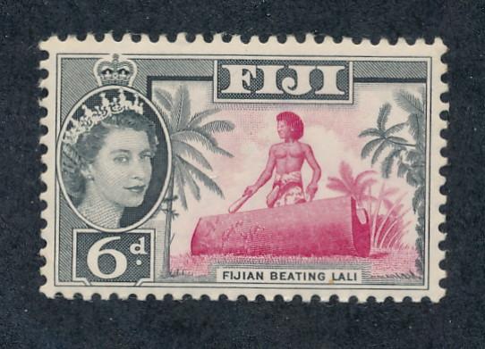 Fiji 1959 Scott 168 MNH - 6p, Fijan beating Drum