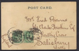 INDIA 1905 UK GB RANGOON TO SALISBURY PHOTO CARD OF SHAN BEAUTY FRANKED K EDWARD