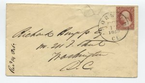 1859 Norwich CT Wauregan House cameo reverse ad cover #26 [5725]