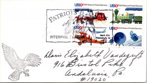 US SPECIAL EVENT COVER BALD EAGLE BLOCK OF (4) 200 PATRIOTS' DAY INTERPHIL 1976