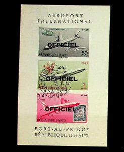 HAITI Sc CO5a USED SOUVENIR SHEET OF 1961- AVIATION