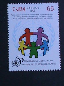 ​CUBA -1998-SC#3969 50TH ANNIV: HUMAN RIGHTS DECLARATION MNH-VERY FINE-RARE