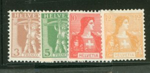 Switzerland #127-130  Single