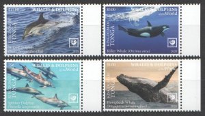 2020 Tonga 2303-2306 Marine fauna - Dolphins, Whales 16,00 €