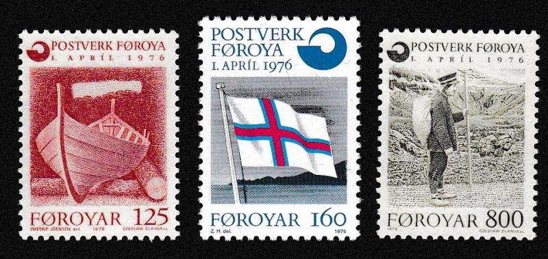 Faroe Is. Inauguration of Post Office 3v SG#20-22 MI#21-23 SC#21-23