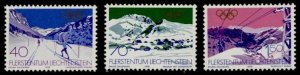 Liechtenstein 678-80 MNH Winter Olympics, Cross Country Skiing