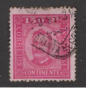 Portugal SC#76 Used F-VF hr SCV$42.50....Nice Stamp(s)!