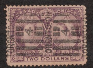 Sc62 - Canada - $2 - 1897 Diamond Jubilee - Used - superfleas - cv $600