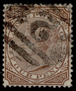 SOUTH AFRICA - Natal QV SG69, 4d brown, USED. Cat £20.